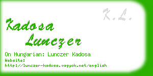 kadosa lunczer business card